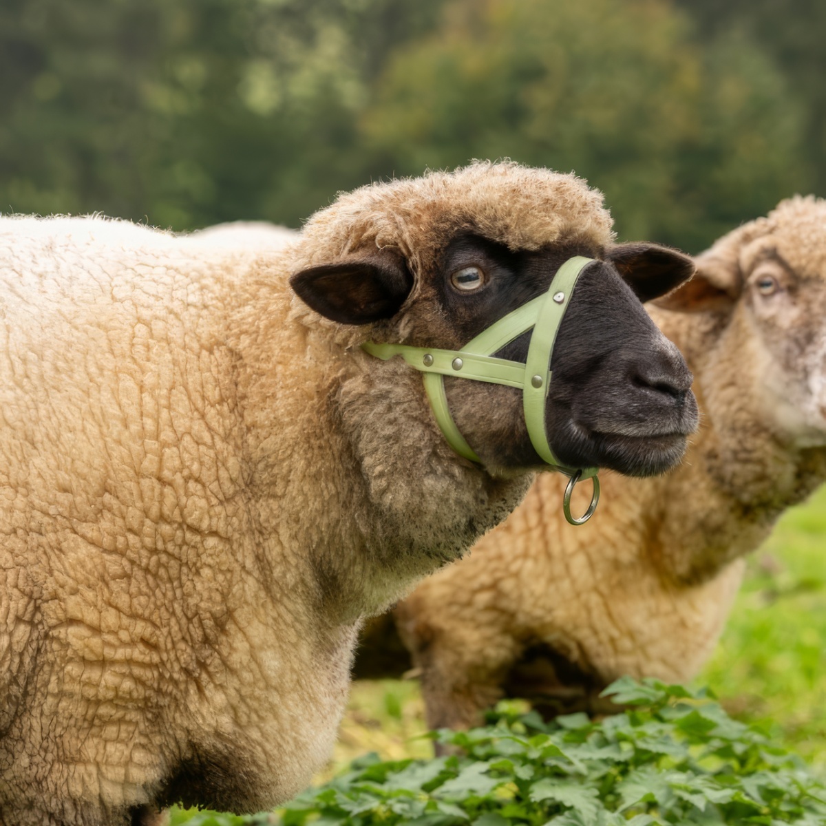 Căpăstru din piele pentru oi și berbeci, reglabil