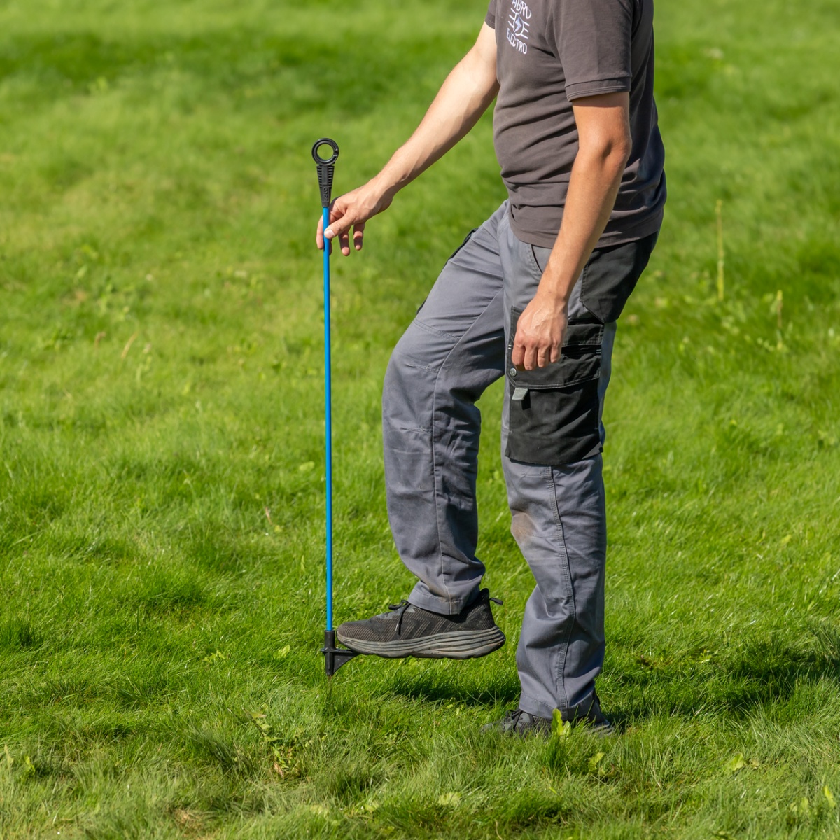 Stâlp din fibră de sticlă, AKO Oval Premium, 110 cm, albastru, 10 buc.