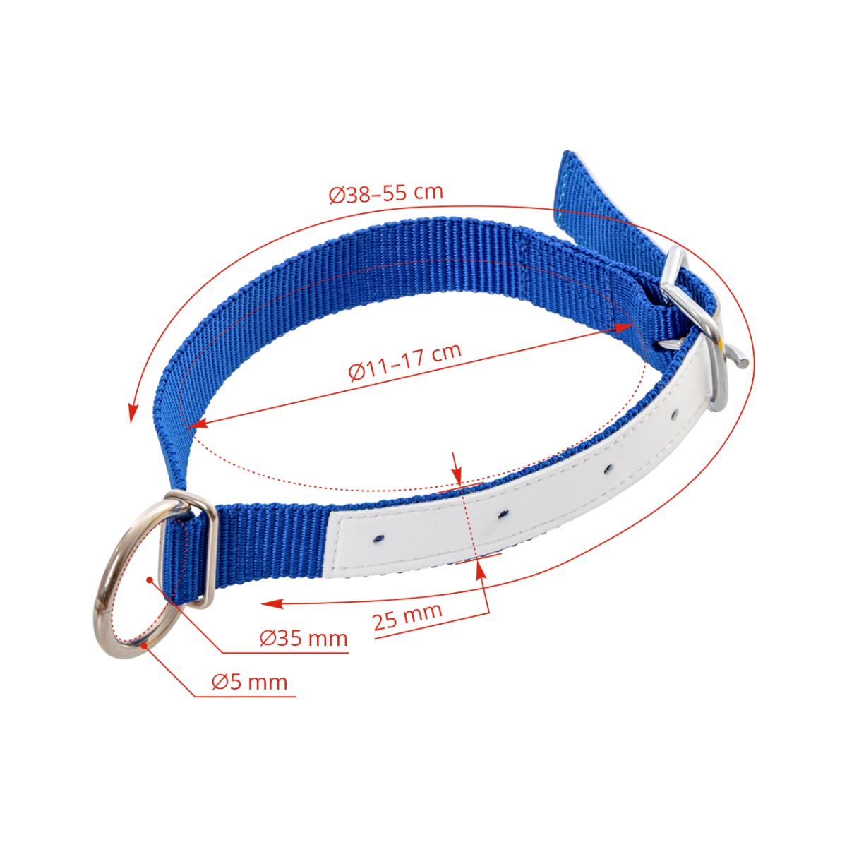 Colier pentru oi, albastru, 60 cm