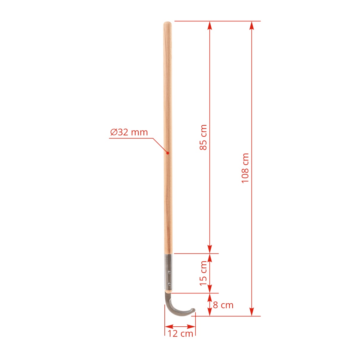 Cuțit de tăiat bandaje, mâner lemn, 100 cm