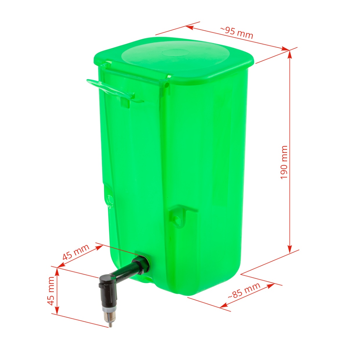 Adăpătoare pentru iepuri, verde, 1000 ml