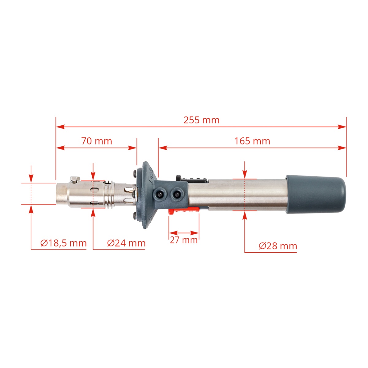 Ecornator cu gaz, Portasol 3, cu cap de Ø18,5 mm