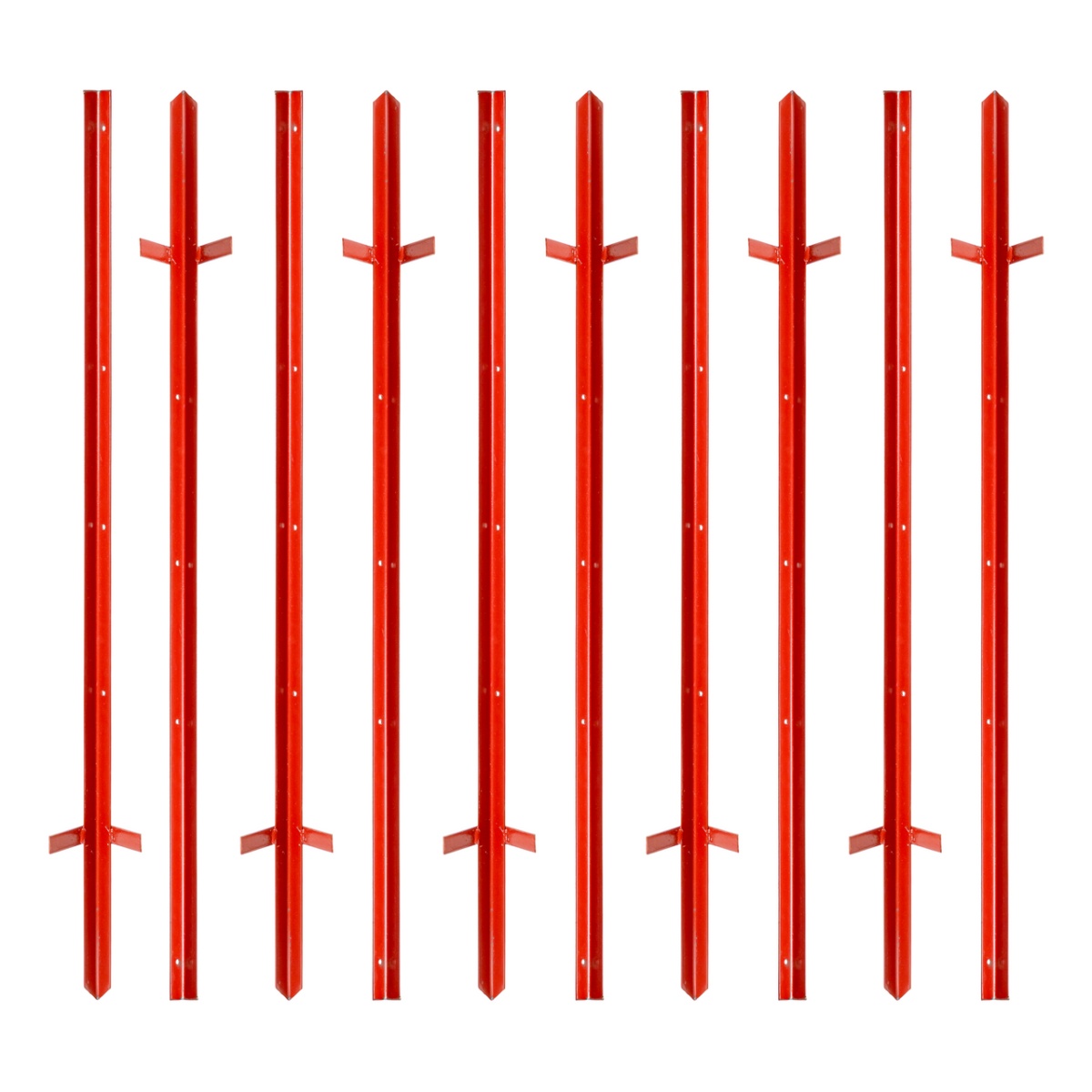 Stâlp din oțel cornier 25 × 25 mm, 115 cm, 10 buc.