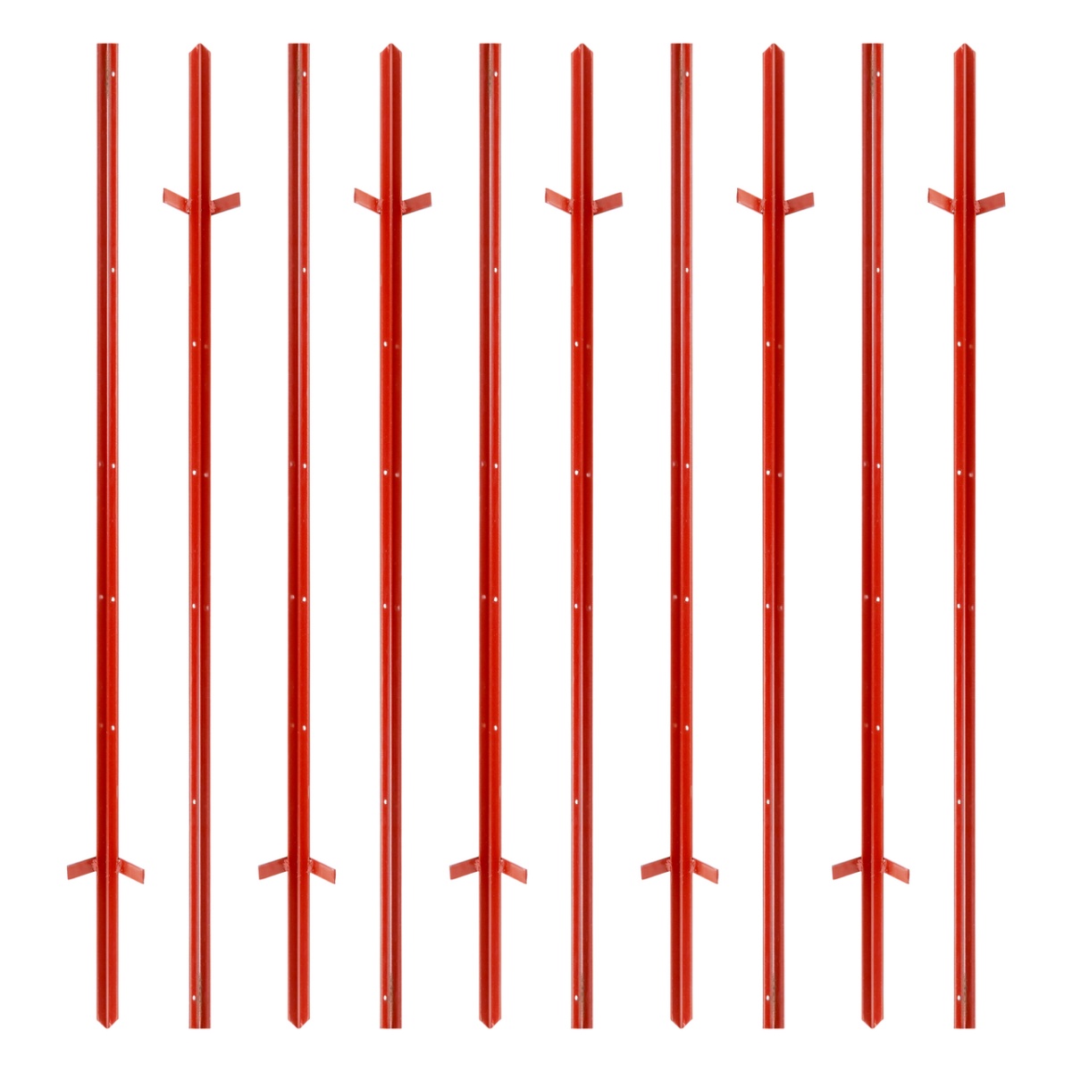 Stâlp din oțel cornier 25 × 25 mm, 150 cm, 10 buc.