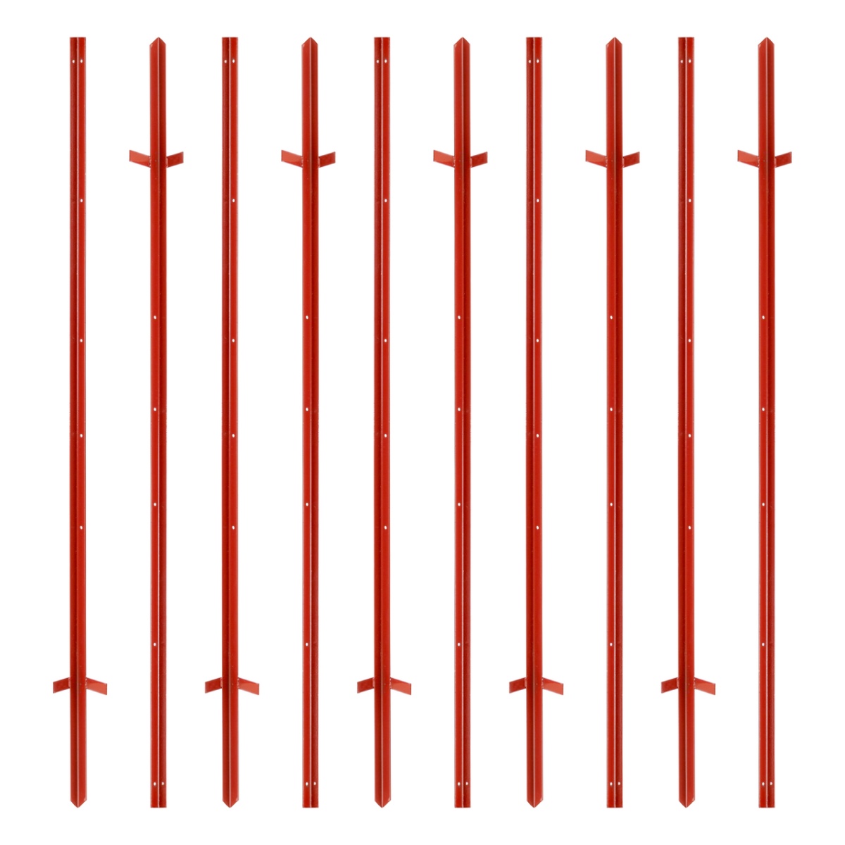 Stâlp din oțel cornier 25 × 25 mm, 165 cm, 10 buc.