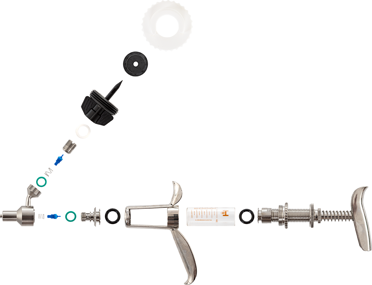 Componentele seringii HSW Ferro-Matic, 5 ml