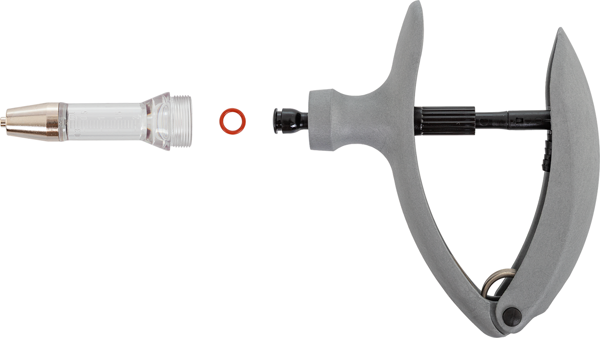 Componentele seringii HSW ECO-Matic cu atașament de furtun, 0,2–2 ml