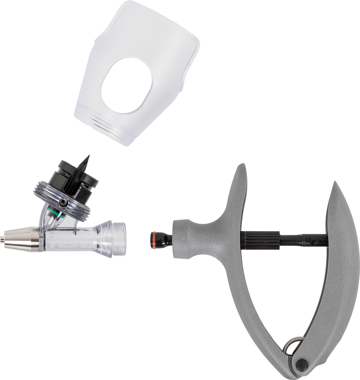 Componentele seringii HSW ECO-Matic cu atașament de sticlă, 0,2–2 ml