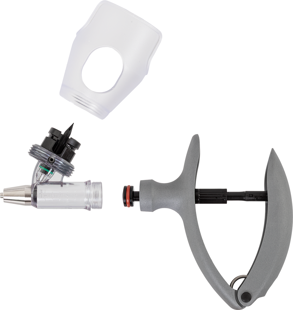 Componentele seringii HSW ECO-Matic cu atașament de sticlă, 0,5–5 ml