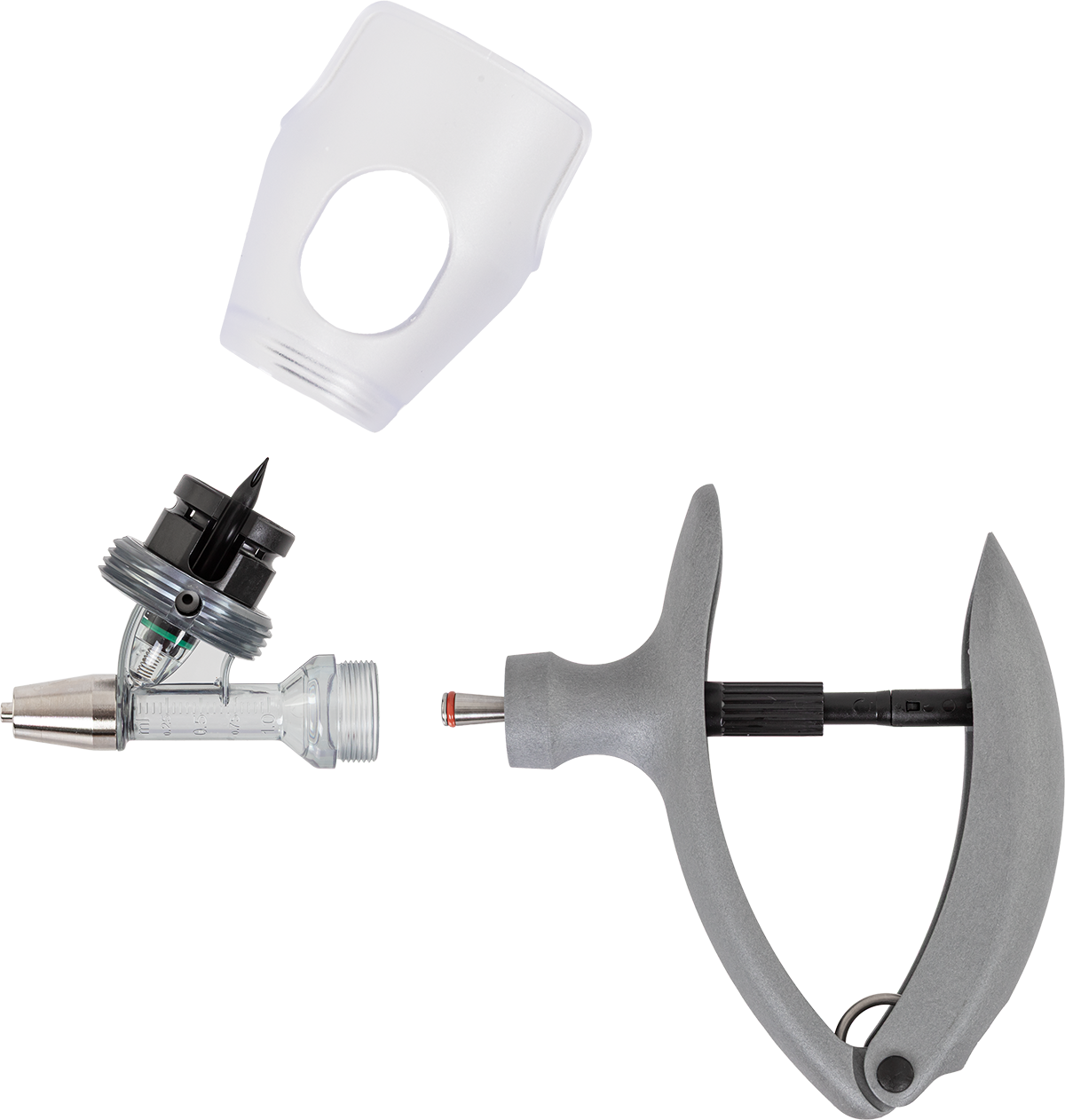 Componentele seringii HSW ECO-Matic cu atașament de sticlă, 0,1–1 ml