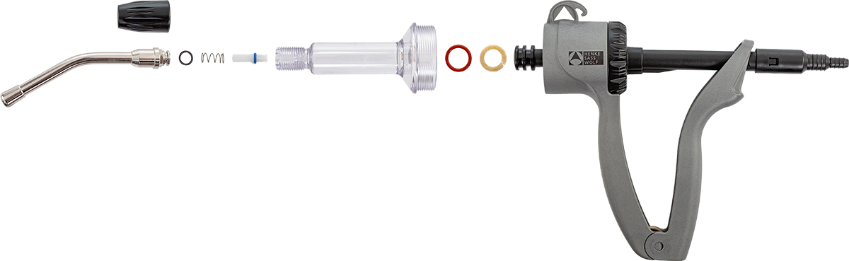 Componentele dozatorului HSW ECO-Matic, 0,5-12,5 ml