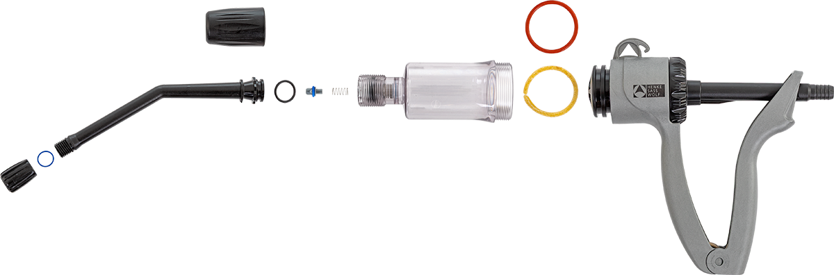 Componentele dozatorului HSW ECO-Matic, 7,5-70 ml