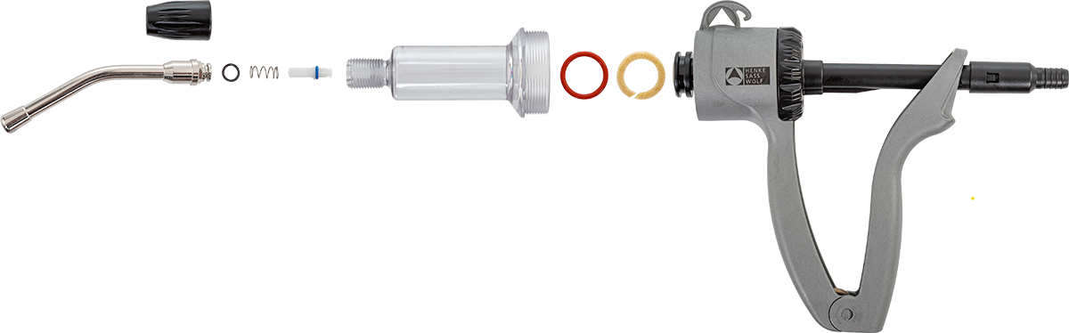 Componentele dozatorului HSW ECO-Matic, 5-30 ml
