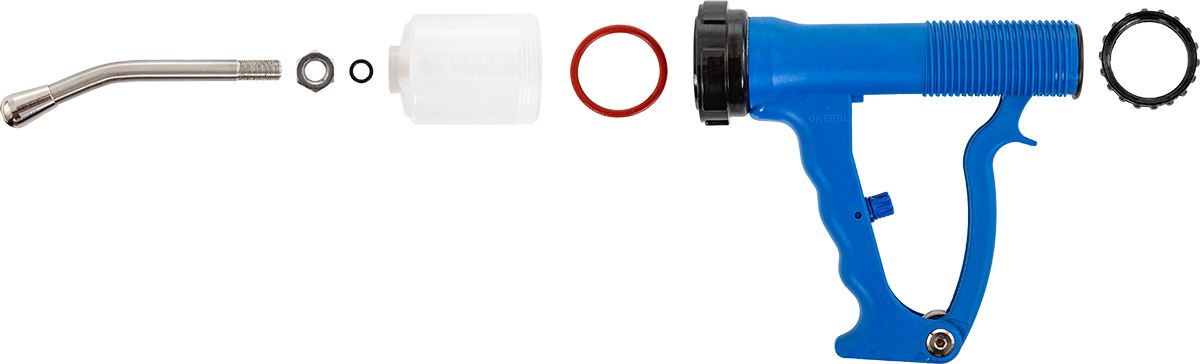 Componentele dozatorului tip Drencher, 70 ml