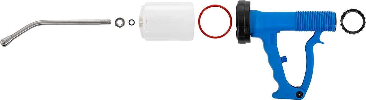 Componentele dozatorului tip Drencher, 200 ml