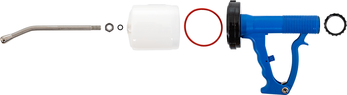 Componentele dozatorului tip Drencher, 300 ml
