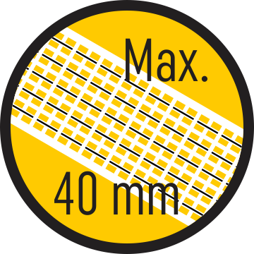 Bandă max. 40 mm