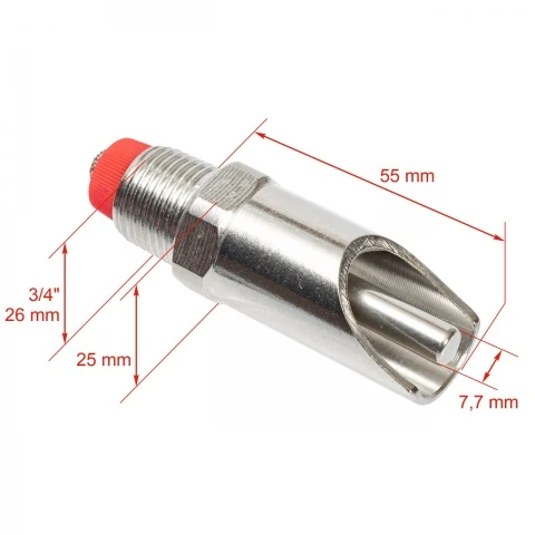Suzetă cu filet 3/4", pentru scroafe, cu niplu 3/4"