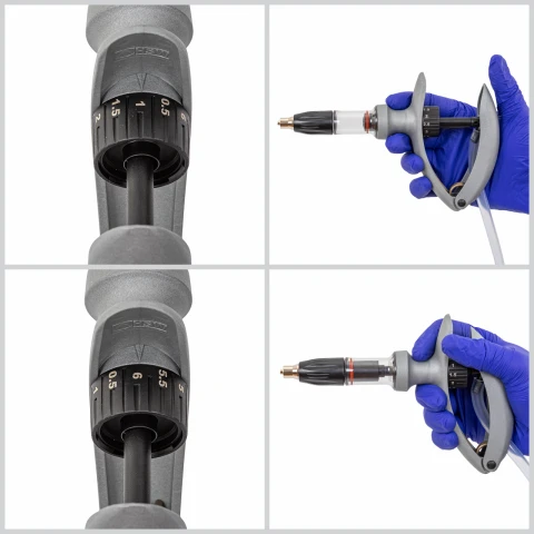 Seringă automată HSW ECO-Matic cu atașament de furtun, Luer Lock, 0,5-6 ml