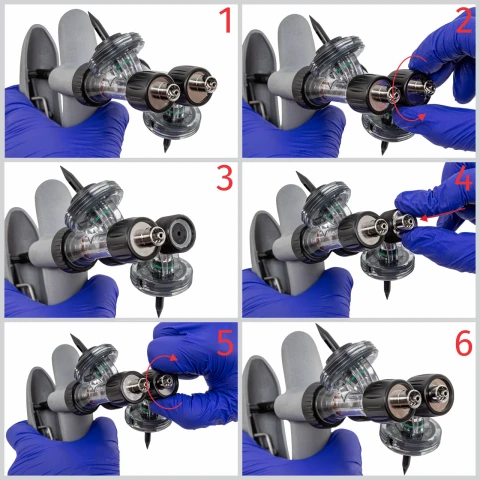 Seringă automată HSW ECO-Matic Twin cu atașament de furtun, Luer Lock, 1-1 ml