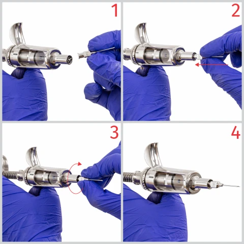 Canule HSW-ECO pentru seringi automate, Luer Lock, 1 × 20 mm, 12 buc.
