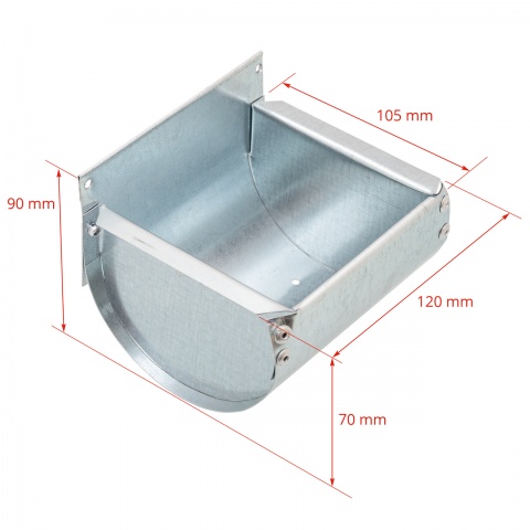 Hrănitoare metalică pentru rozătoare, 12 cm