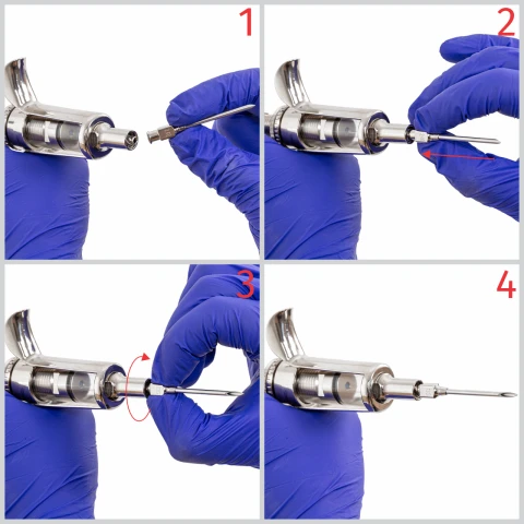 Canule HSW-ECO pentru seringi automate, Luer Lock, 2,4 × 35 mm, 12 buc.