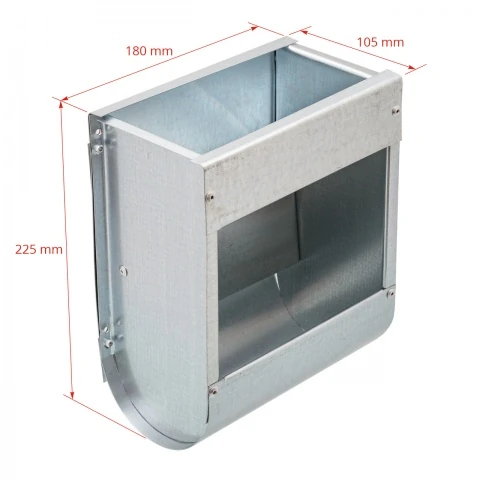 Hrănitoare metalică pentru iepuri, 18 cm