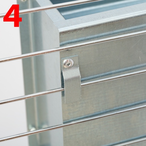Hrănitoare metalică pentru iepuri, 18 cm