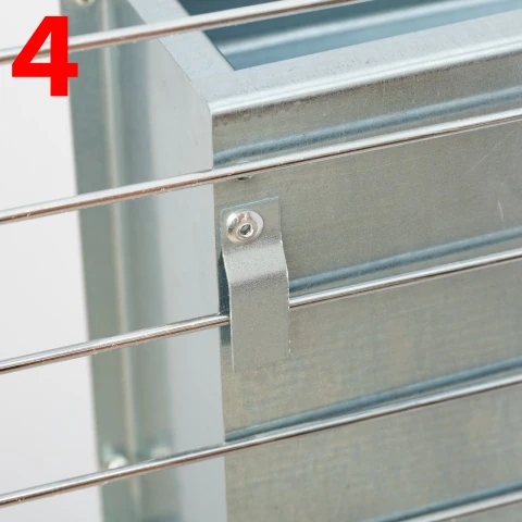 Hrănitoare metalică pentru iepuri, 18 cm