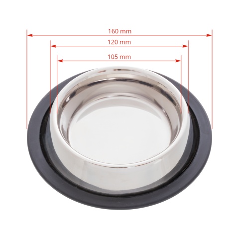 Castron inox pentru pisici, Ø12 cm, 200 ml