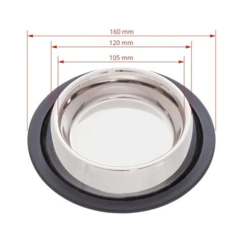 Castron inox pentru pisici, Ø12 cm, 200 ml