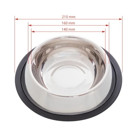 Castron din inox pentru câini, Ø16 cm, 450 ml :: Ø16 cm, 450 ml