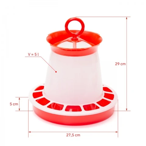 Hrănitoare pentru pui și păsări de curte, 5 l