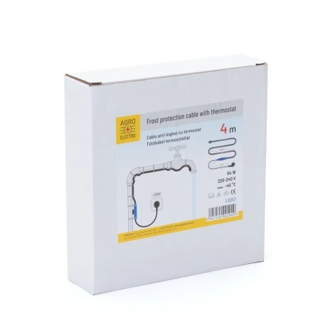 Cablu anti-îngheț cu termostat, 4 m