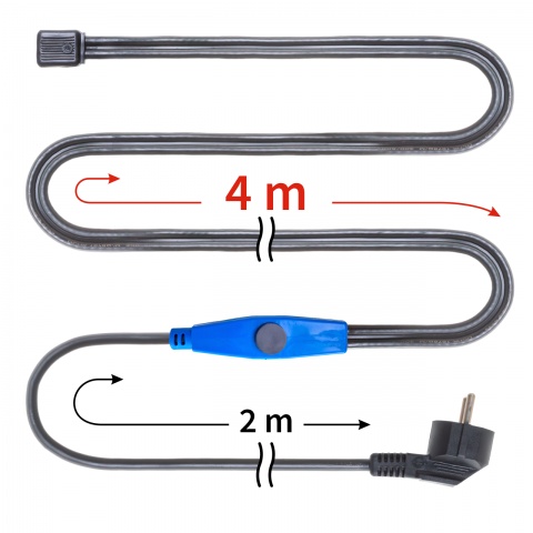 Cablu anti-îngheț cu termostat, 4 m