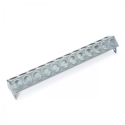 Hrănitoare pentru pui, din metal galvanizat, cu 24 găuri, 50 cm<br/>25 Lei<br><small>0539</small>