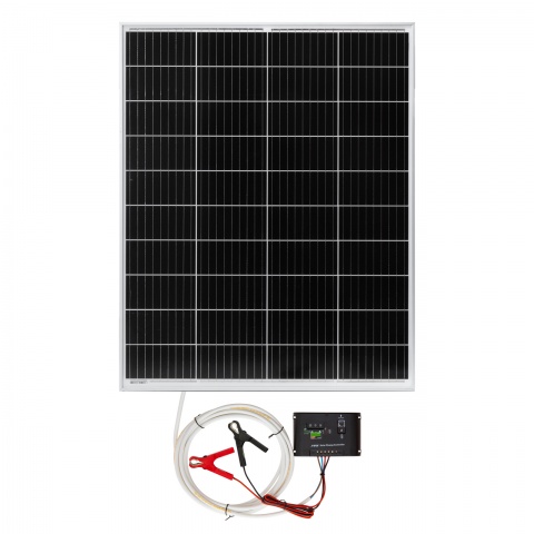 Panou solar monocristalin 100 W, cu regulator de încărcare<br/>685 Lei<br><small>0509</small>