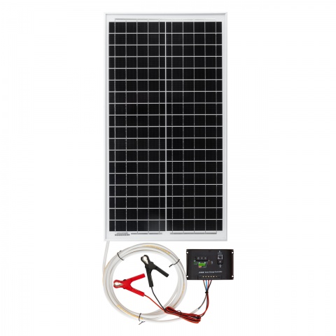 Panou solar monocristalin 30 W, cu regulator de încărcare