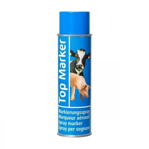 Spray albastru pentru marcarea bovinelor, vitelor, caprelor sau porcilor, TopMarker, 500 ml :: Albastru