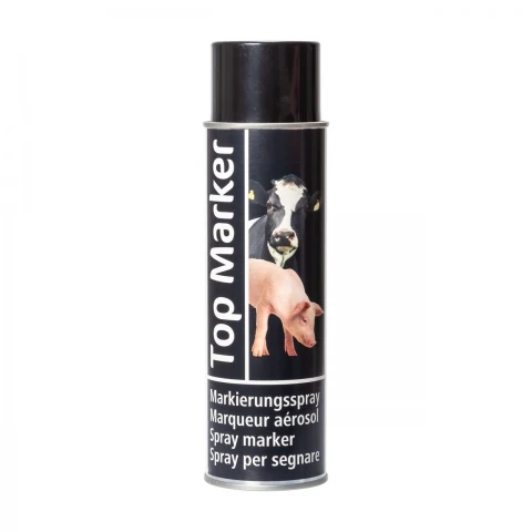 Spray negru pentru marcarea bovinelor, vitelor, caprelor sau porcilor, TopMarker, 500 ml :: Negru