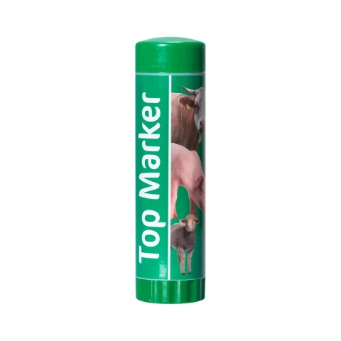 Creion verde pentru marcarea animalelor pe termen scurt, TopMarker, 60 ml :: Verde
