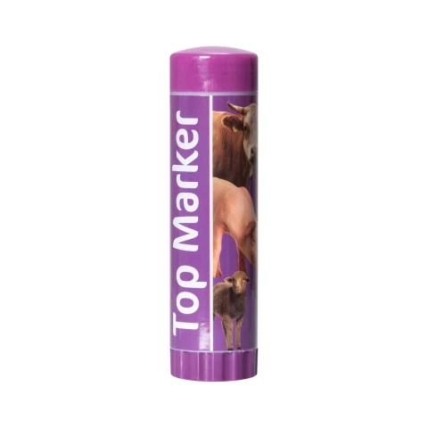 Creion mov pentru marcarea animalelor pe termen scurt, TopMarker, 60 ml :: Mov