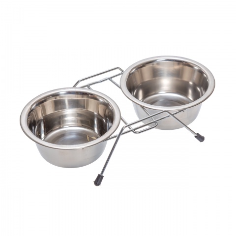 Set 2 castroane din inox pentru animale,  Ø13 cm, 450 ml<br/>20 Lei<br><small>0795</small>