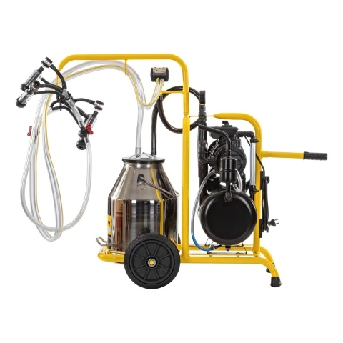 Aparat de muls oi, 2 posturi, 1 bidon inox de 30 litri