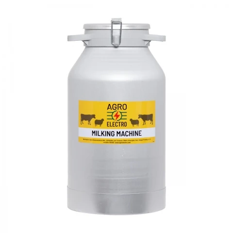 Bidon aluminiu pentru transport lapte, cu capac tip clips, 30 litri :: 30 L