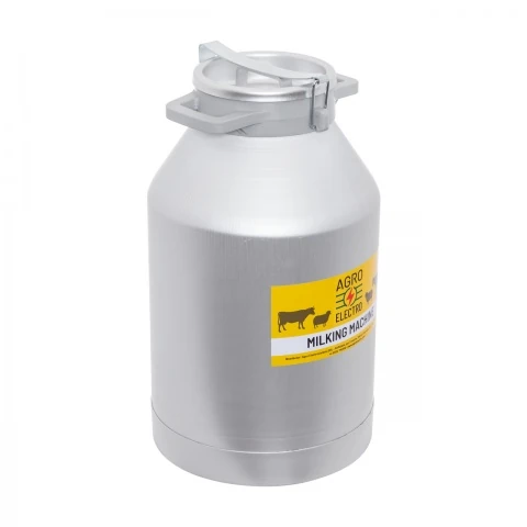 Bidon aluminiu pentru transport lapte, cu capac tip clips, 40 litri :: 40 litri