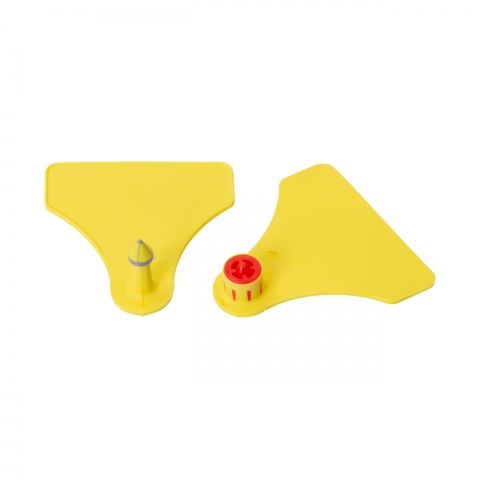 Set crotalii pentru bovine, FlexoPlus, galben, 5,5 × 5,7 cm, 25 perechi