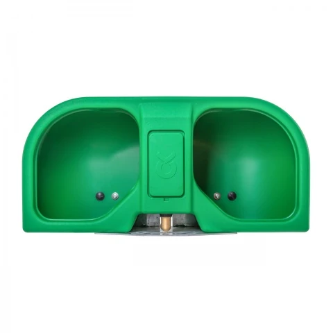 Adăpătoare dublă din plastic, cu nivel constant, 58 litri