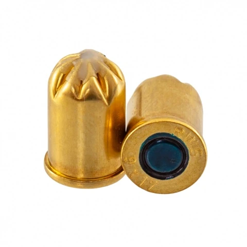 Capse asomator, albastru, pentru animale cu talie medie-mare. Calibru 9 × 17 mm, 50 buc.